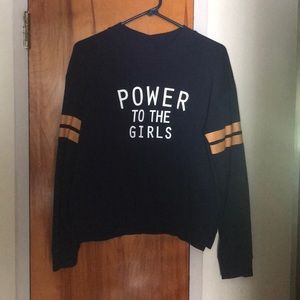 H&M Navy ‘Power To The Girls’ Crewneck